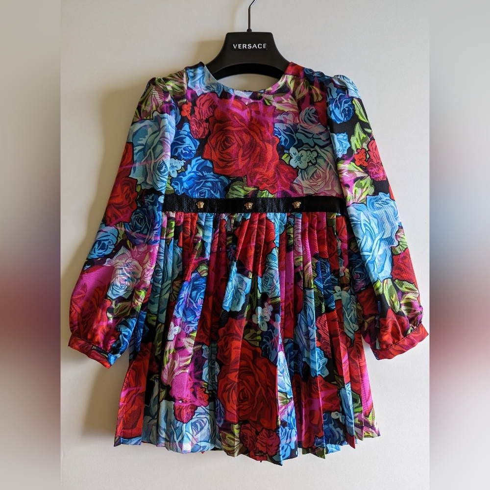 Toddler Girl 24M VERSACE Floral Roses Print Dress